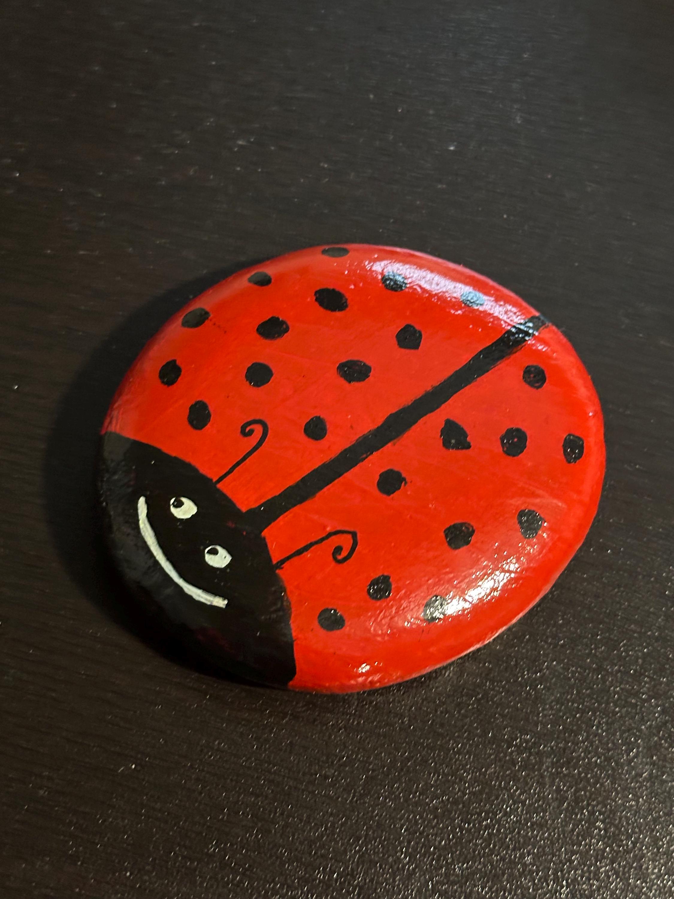 Lady Bug Garden Rock