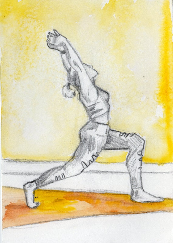 Single Line Yoga Pose Sketch Minimalist Line Art Canvas Print | laoruga.pe