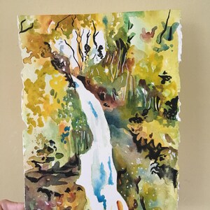 Print of Waterfall in New Zealand - Reproduction Art of a New Zealand Waterfall - Waterfall Wall Art by Jen Tracy