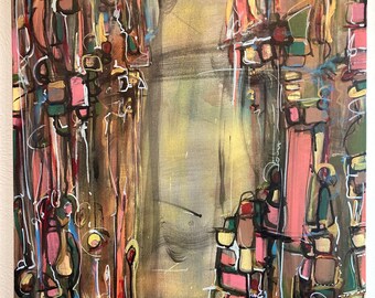 Kunst, abstrakt, malerei, original, acryl