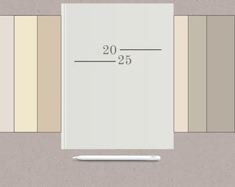 GoodNotes Digital Notebook: Earth Tones, 66 Templates (PDF Download)