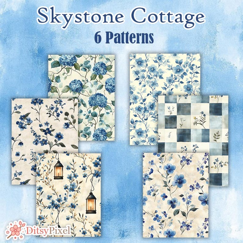 Skystone Cottage - Printable Cozy Cottage Junk Journal Kit, Ephemera ...