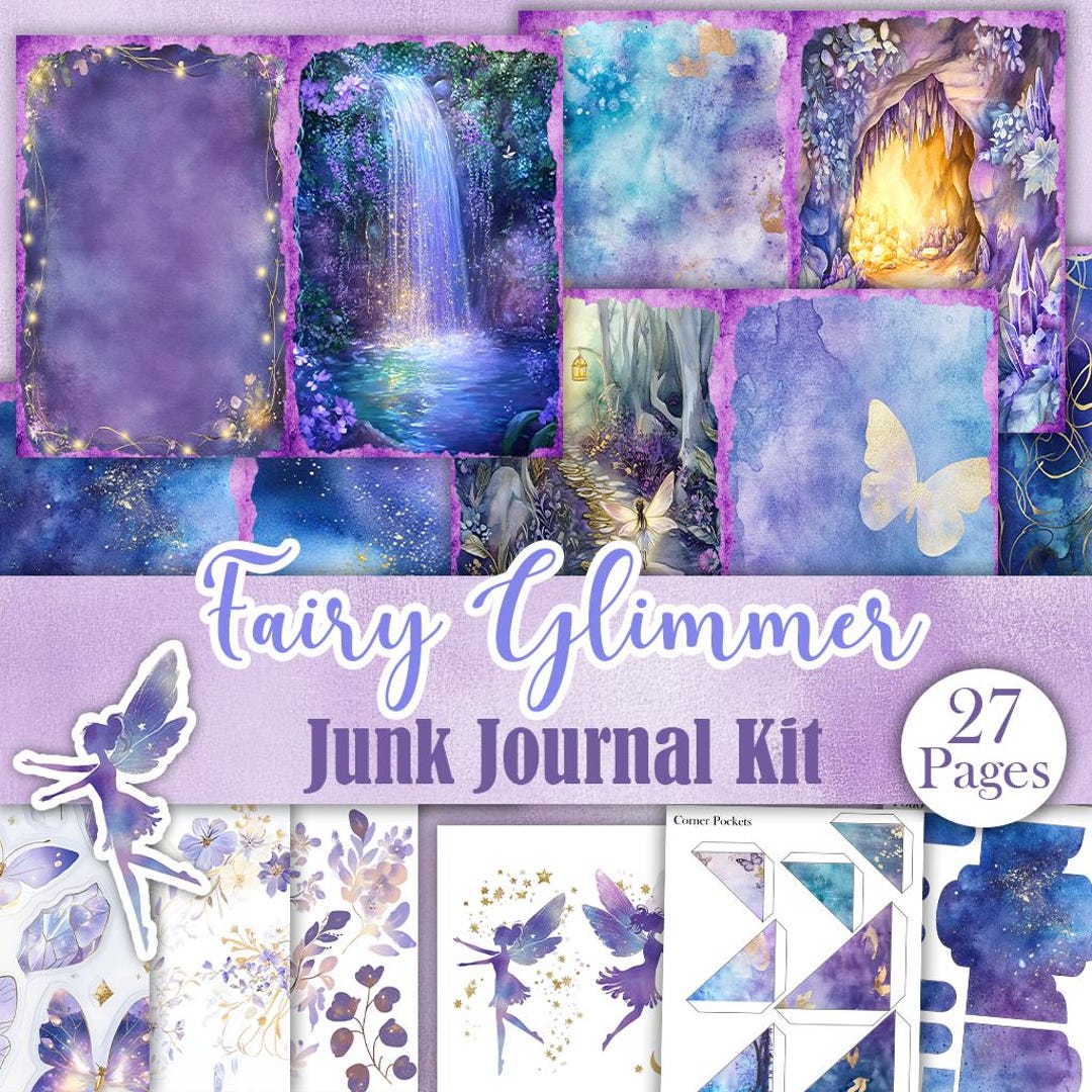 Fairy Glimmer - Printable Fairies Junk Journal Kit, Ephemera & Folio ...