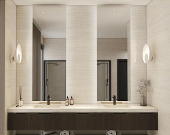 Mobiletto sospeso moderno in rovere affumicato