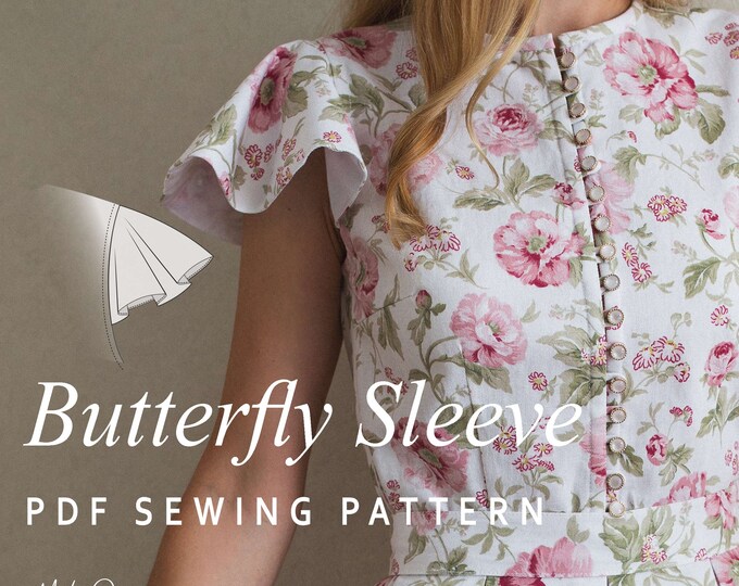 Plum Flutter Pattern Flutter Sleeve Sewing Pattern for Wedding Guest Dress | Beginner Sewing ...