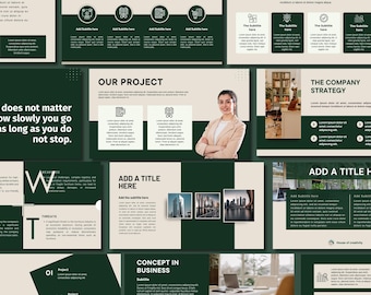 Modèle de présentation d'entreprise moderne : présentation modifiable (lien PPTX et Canva)