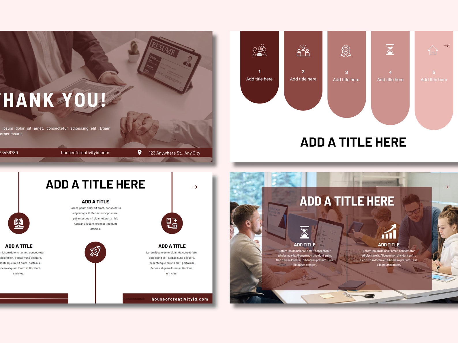 Modern Red Business Powerpoint Template: Canva & PPT Slides - Etsy