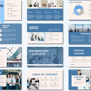 Oltre l'ordinario: una nuova era di presentazioni - Modello PowerPoint aziendale blu / Presentazione aziendale moderna / Canva Slides