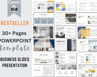 Modern PowerPoint Template: Business Presentation Slides (Canva & PPTX)