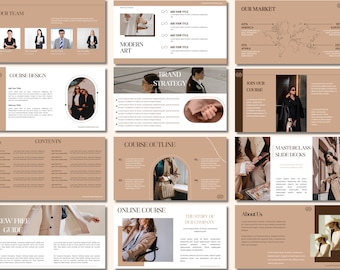 Editable Canva PowerPoint Template: 30-Slide Webinar Course Presentation (Instant Download)