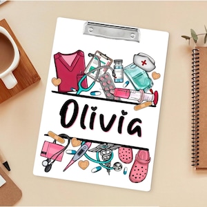 Nurse Clipboard, Medical Supplies Clip Board, Personalized Nurse Gift, Doctor Office Decor, Nurse Accessories, Custom Name Clipboard