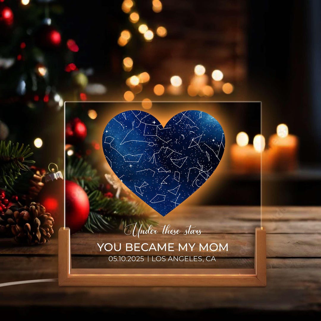 Custom Star Map LED Night Light, Mothers Day Gift, Gifts for Mom From ...