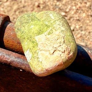 Raw Olive Opal rough natural from New Mexico summer green palm sized