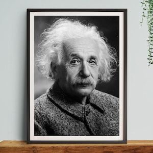 Albert Einstein, Famous Photo, photograph, Genius, Physics, legend, Dorm Wall art, Download, B&W, iconic, portrait