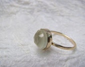 16 carat gold filled chalcedony ring. US size 7. Carnelian Ring, Statement Ring