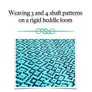 Rigid Heddle Weaving ebook, Weaving 3 and 4 Shaft Patterns, PDF digital download