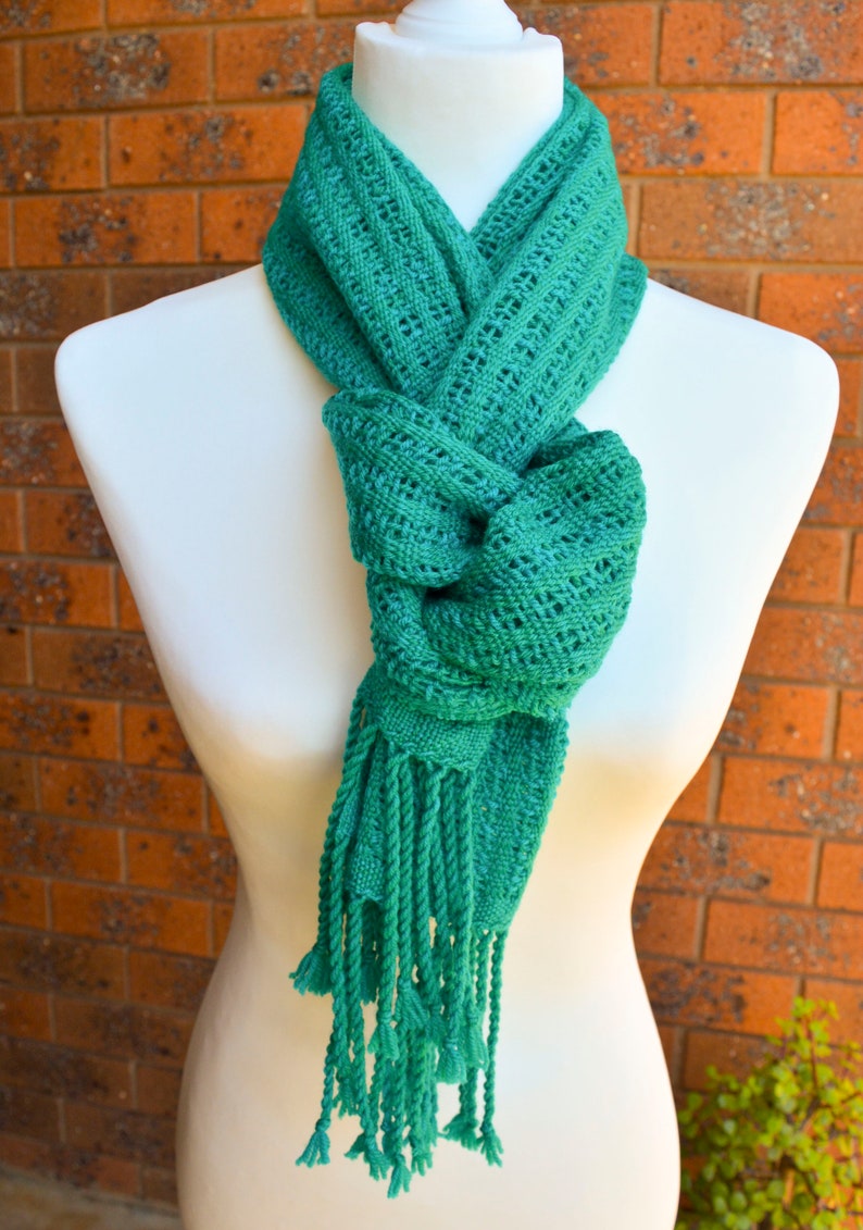 Rigid heddle weaving pattern, The Garden Path Scarf, PDF digital download, scarf pattern image 4