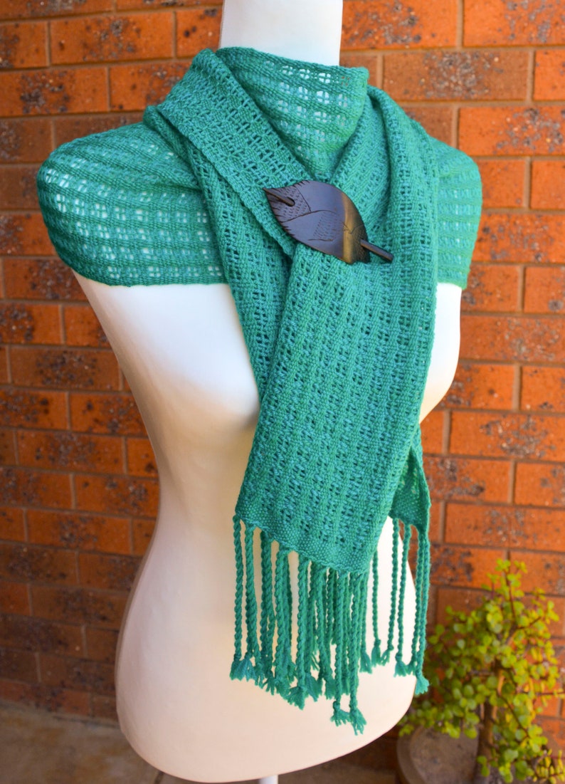 Rigid heddle weaving pattern, The Garden Path Scarf, PDF digital download, scarf pattern image 5