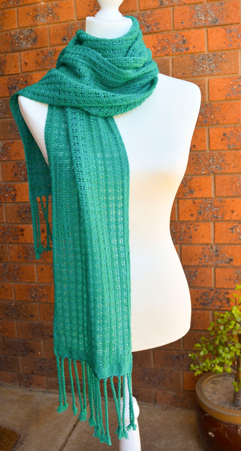 Rigid heddle weaving pattern, The Garden Path Scarf, PDF digital download, scarf pattern image 2