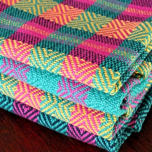 Floor or table loom weaving pattern, Bright & Beautiful Towels, PDF pattern digital download, kitchen towels