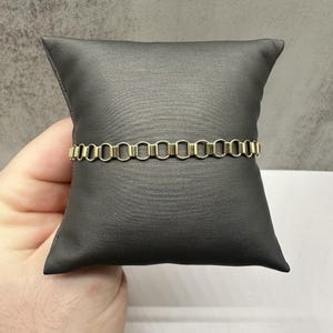 14kt Yellow Gold Circle Link Bracelet - 7.5&quot;, 5.2mm, 3.5g, Lobster Clasp, New