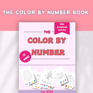 Kids Color By Number Coloring Books, Activity Book for Boys and Girls, Kids Preschool Activity, Preschool Printable Worksheet, Kindergarten