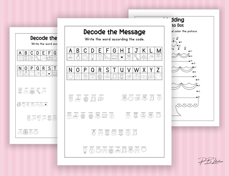 Kids Wedding Activity Book, Wedding Table Activity Pack for Kids ...