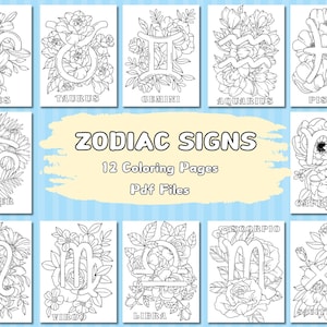 Kolorowanki Znaki Zodiaku, Kolorowanki Astrologia, Kolorowanki Do Wydruku, Znaki Zodiaku, Kolorowanki Duchowe, Kolorowanki Antystresowe