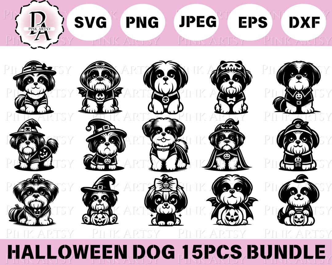 Halloween Shih Tzu SVG Bundle, Dog Clipart (digital Download) - Etsy