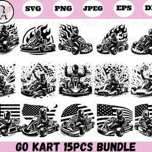 go kart bundle svg png jpeg dxf eps go kart bike USA go kart bike win go kart bike clipart go kart cricut file go kart laser cutting machine