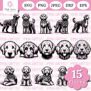 Goldendoodle SVG Bundle: Laser Cut, Cricut, Sublimation (Digital Download)