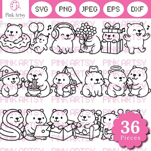 Cute Capybara bundle svg png dxf eps capybara random cliparts capybara tshirt design capybara cricut capybara sublimation capybara vector