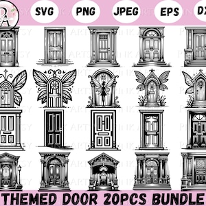 Tür svg png jpeg dxf eps Vintage Tür Fee Tür einfache Tür Holztür Clipart Tür Cricut Tür Shirt Design individuell geschnitten Datei Tür svg png
