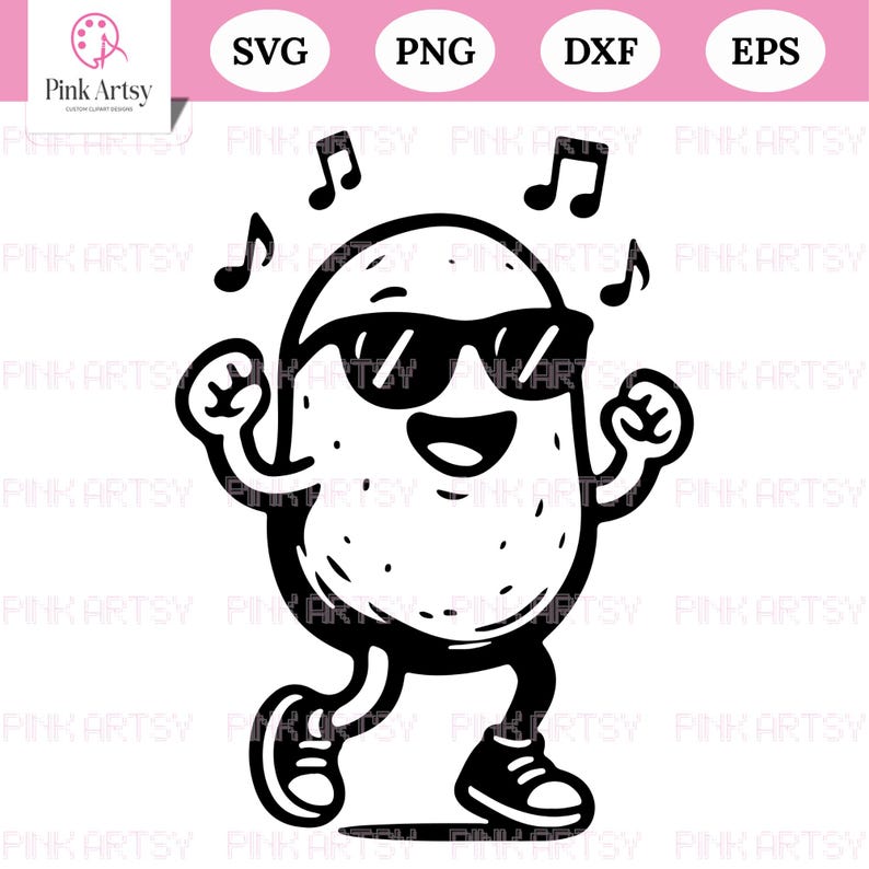 Kawaii Potato Clipart SVG Bundle | Funny Food Graphics (digital ...