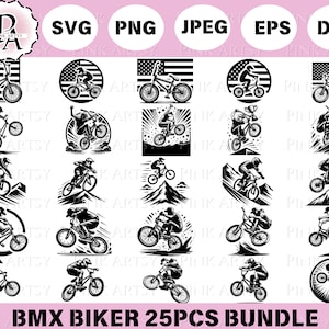 Bmx bundle svg png jpg dxf eps bmx USA bmx excès de vitesse vélo bmx clipart bmx montagne fond bmx bundle pour cricut ou découpé au laser vélo bmx svg