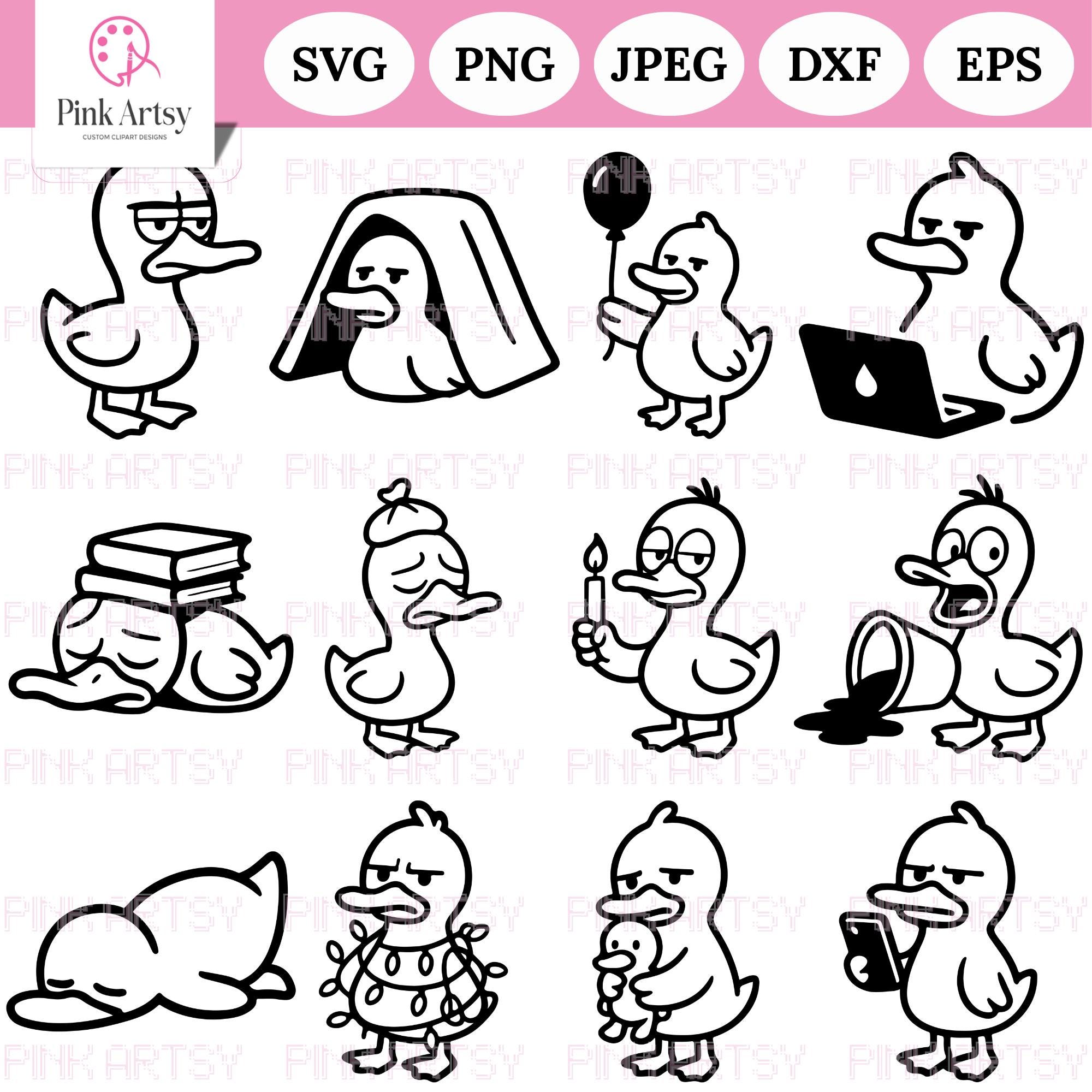 Funny Duck SVG Bundle - 60 Designs Custom Cricut Files (digital ...