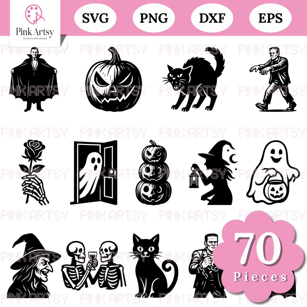 Halloween SVG Bundle: Spooky Cricut & Silhouette Cut Files (digital ...