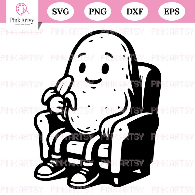 Kawaii Potato Clipart SVG Bundle | Funny Food Graphics (digital ...