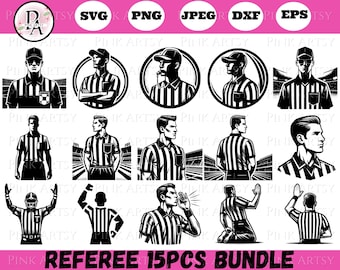 Referee SVG Bundle: Sports Official Clipart (svg, png, jpeg, dxf, eps) Digital Download