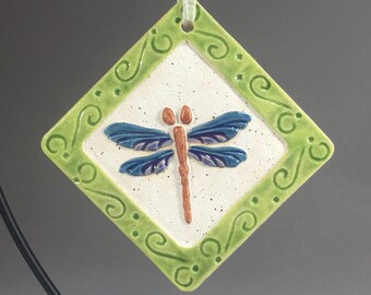 Dragonfly Ornament ~ Blue,Purple, Lime Green