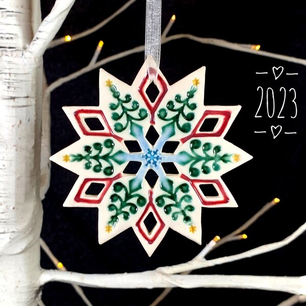 2023 snO Tannenbaum Snowflake Christmas Ornament