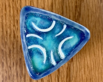 Sea Dancer Knob ~ Turquoise Ceramic Cabinet Knob, Drawer Pull