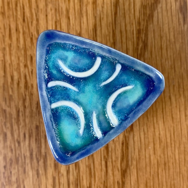 Sea Dancer Knob ~ Turquoise Ceramic Cabinet Knob, Drawer Pull