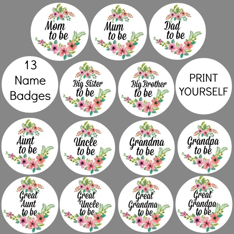 Baby Shower Grandma to Be Instant Download DIY Printable Badge Digital ...