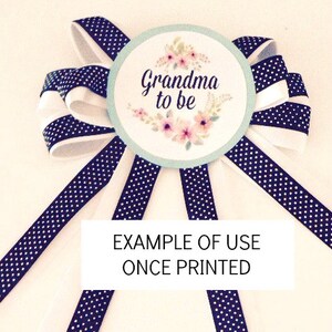 Baby Shower Mom to Be Instant Download DIY Printable Badge Digital ...