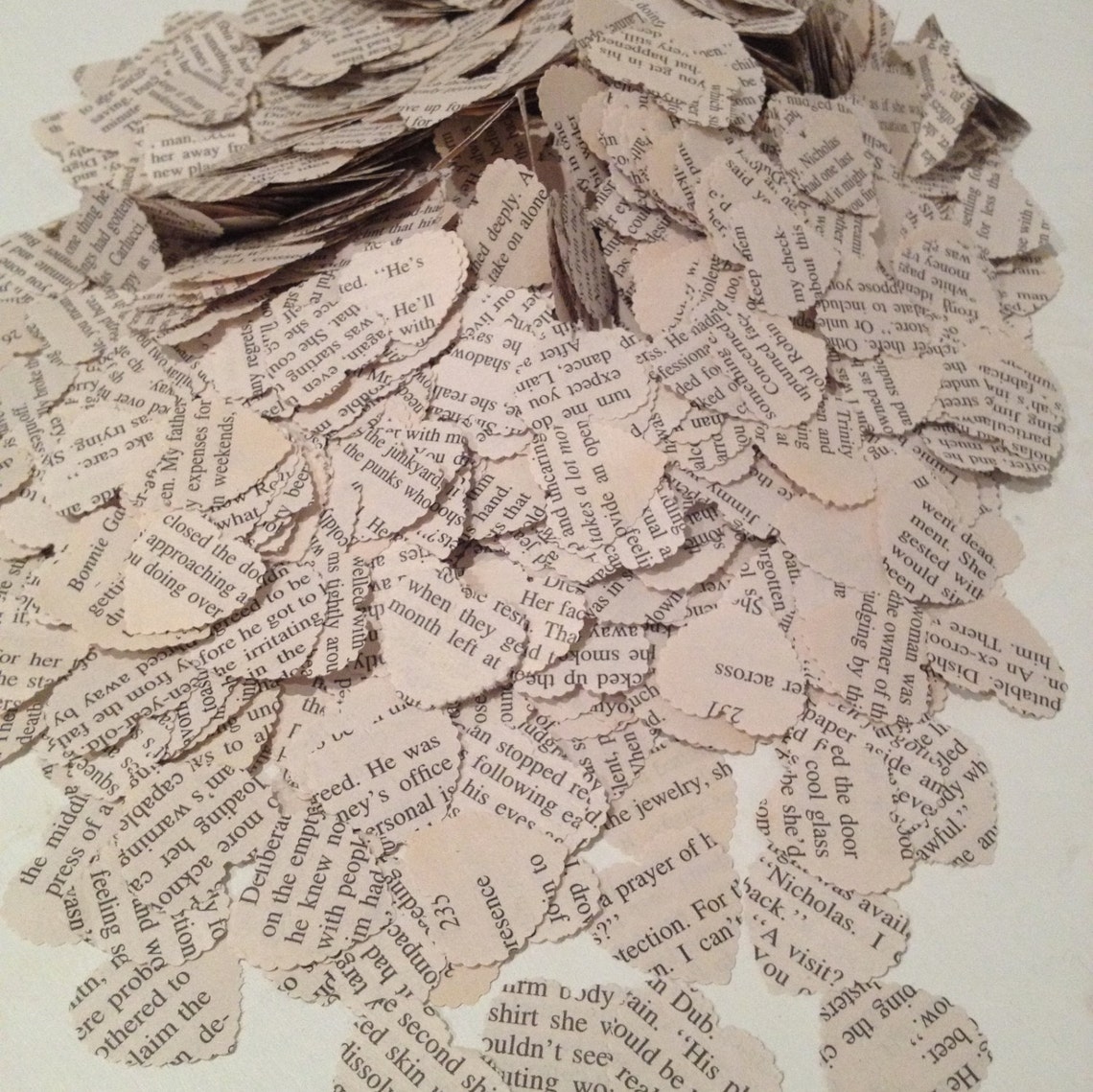 Vintage Love Novels Heart Wedding Confetti Vintage Shabby Etsy