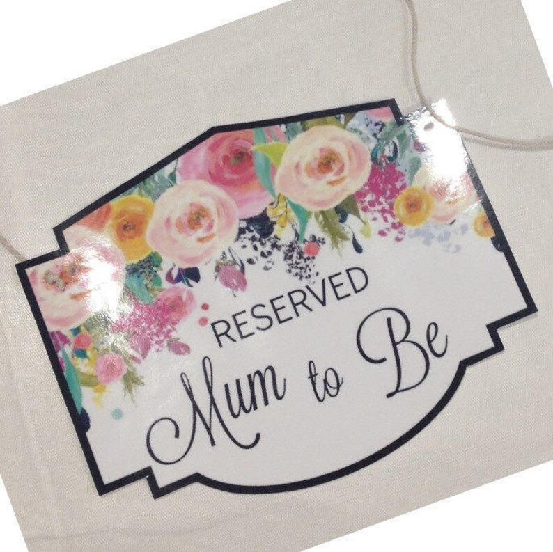 Baby Shower MUM TO BE Chair Sign Instant Download Diy Etsy