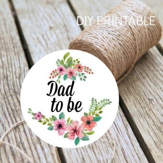 baby shower dad to be instant download diy printable badge etsy