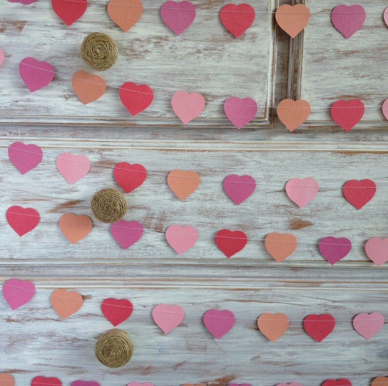 10 Metres Tropical Collection Coral Crush Pink Heart ...