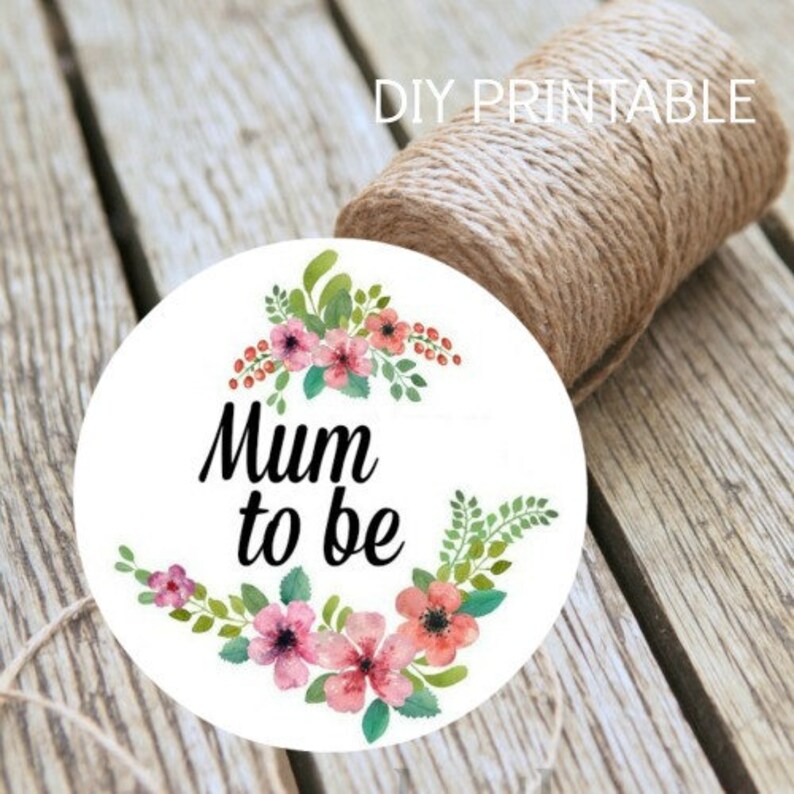 Baby Shower Mum to Be Instant Download DIY Printable Badge Digital